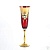 40600/SZ-LUX-GR/190 Анжела фужер для шампанского 190мл  Лепка красная Богемия Чехия 38200_9707239